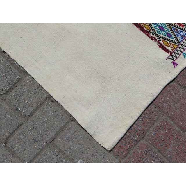 Beige Modern Hemp Kilim Runner, 31"x97" For Sale - Image 8 of 11
