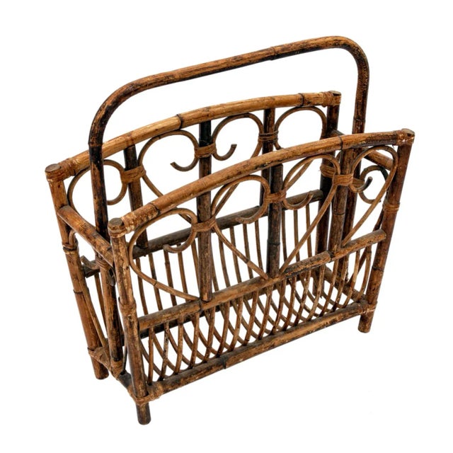 Early 1960s Bent Bamboo Magazine Rack For Sale In Los Angeles - Image 6 of 6