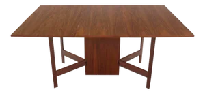 George Nelson Walnut Drop-Leaf Dining Table