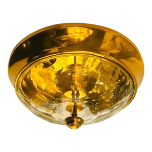 Golden Oscar Torlasco Lumi Crystal 1970s Italian Flush Ceiling Light