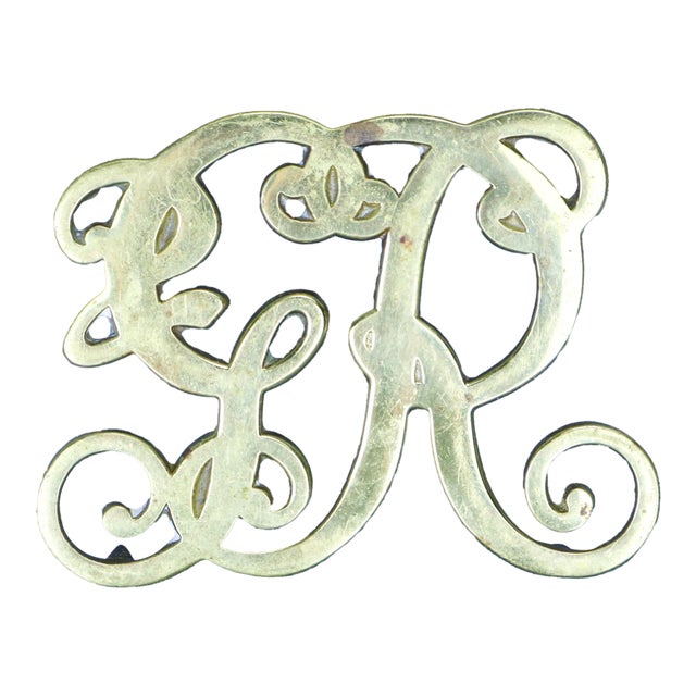 1941 Virginia Metalcrafters Solid Brass Trivet King George Cw10-9 For Sale