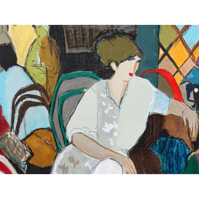 Itzchak Isaac Tarkay, Fauvism, Cafe Scene, Signed and Numbered Serigraph, 20th C. For Sale - Image 4 of 10
