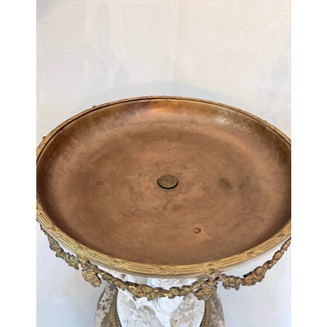 Antique Porcelain Three-Putti Centerpiece With Gilt-Metal Tray, 17” For Sale - Image 9 of 10