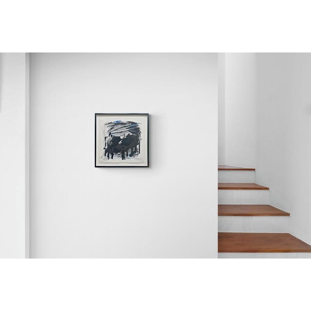 Emil schumacher hagen 1912 - 1999 san josé/ibiza genesis, sheet 1 terragraphy on heavy laid paper size: 40.5 x 40 cm...