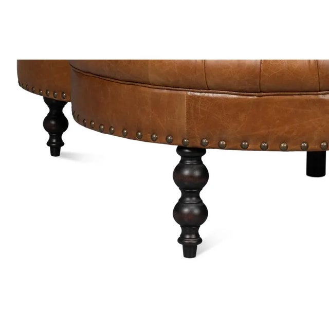 Brown Cuban Brown Four-Sided Sofa For Sale - Image 8 of 12