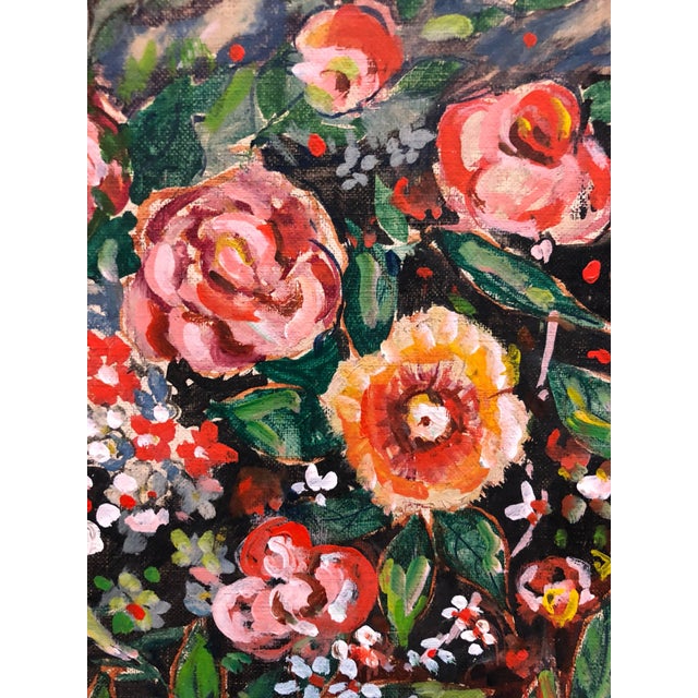 John Wenger, Wild Flowers Vibrant Colorful Modernist Oil Painting For Sale - Image 4 of 5