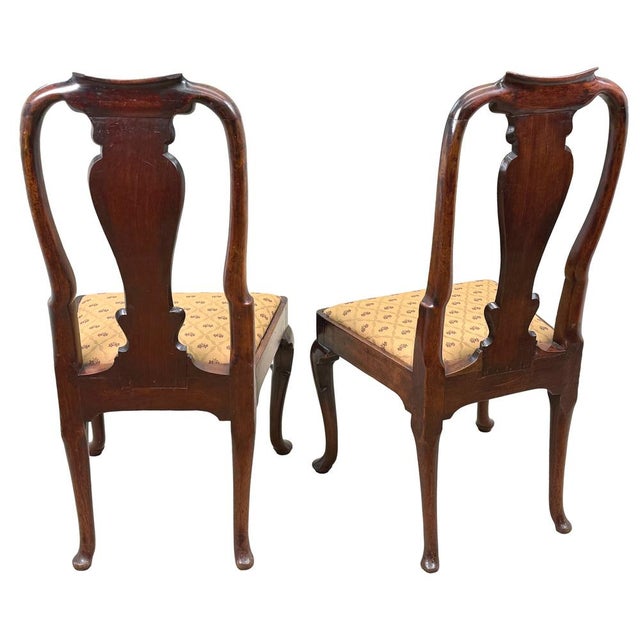 Antique Queen Anne Walnut Dining Chairs, 1710, Set of 6 For Sale - Image 3 of 18