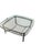 Attributed to Vintage LaBarge neoclassical coffee table featuring a sculptural metal frame with elegant fluted legs,...