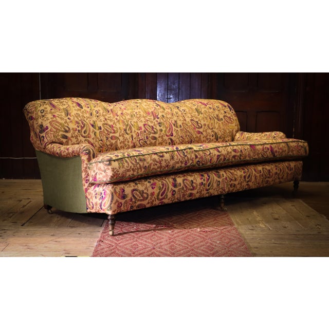 Three-Seater Standard Sofa with Embroidered Paisley, 2010s For Sale - Image 15 of 16