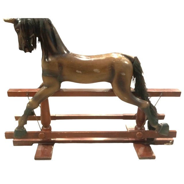 Indonesian Rocking Horse, 1950s For Sale - Image 4 of 7