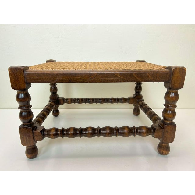 Vienna Straw and Bobbin Footstool from H. Pander & Zonen, 1890s For Sale - Image 5 of 17