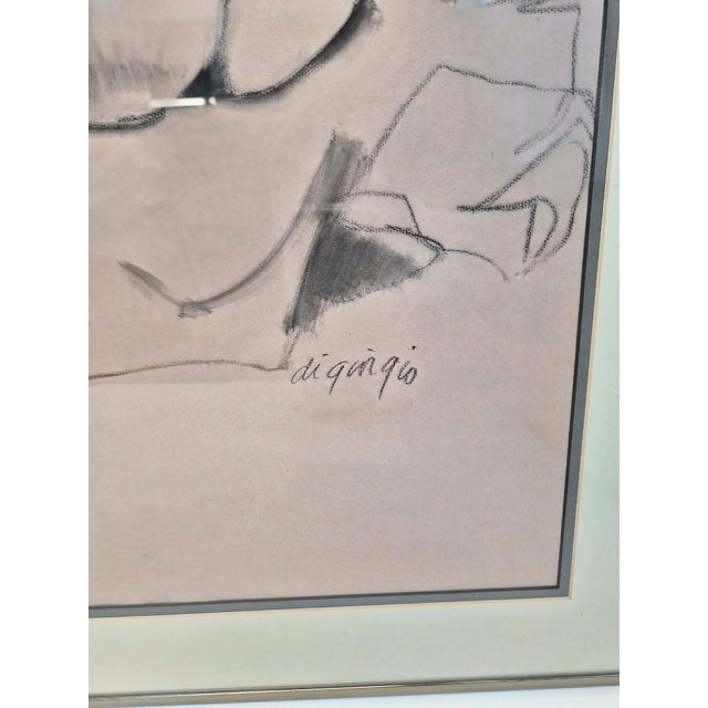 Charcoal Figure Study on Paper For Sale - Image 4 of 7