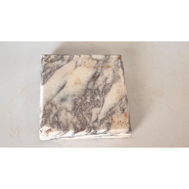Italian Square Polished Marble Ashtray, 1960s For Sale - Image 11 of 12