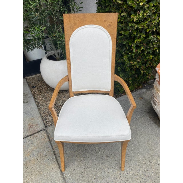 Vintage Burl Wood Dining Chairs, Set of 6 For Sale - Image 9 of 10