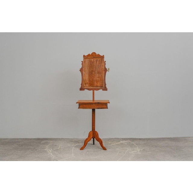 Art Nouveau Vanity Mirror in Walnut, 1900s For Sale - Image 6 of 18