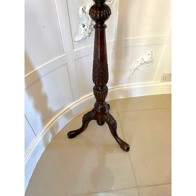 Antique Torchere in Carved Mahogany For Sale - Image 9 of 14