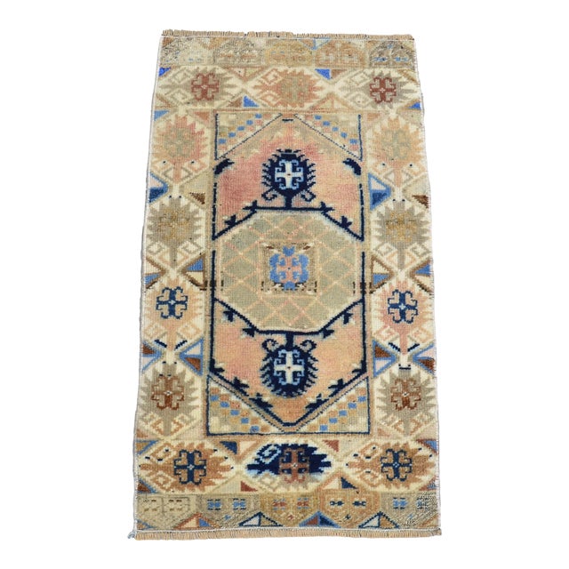 1960s Turkish Anatolian Faded Rug For Sale