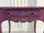 This unique French accent table has been entirely hand-painted and artistically aged in a deep Bordeaux wine tone,...
