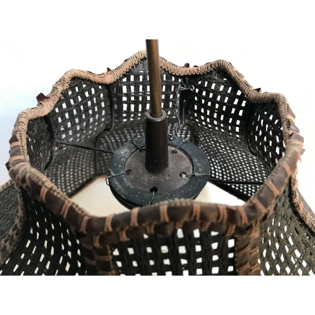 Pendant Light in Woven Thick Threads, 1970s For Sale - Image 13 of 17