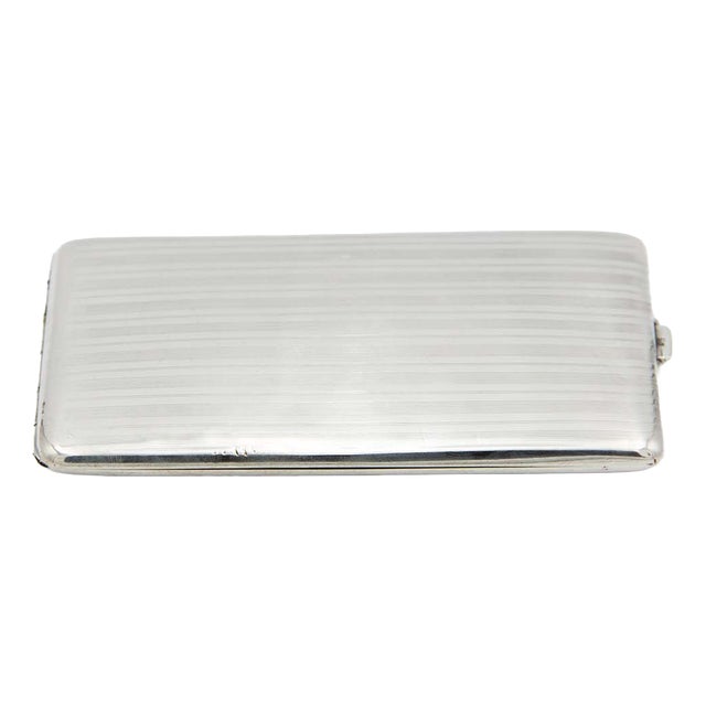 Rectangular Silver Cigarette Case For Sale
