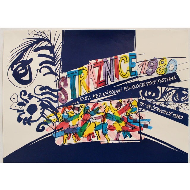 Date: 1980 Size: 23.5 x 33 inches Artist: Josef Flejsar (hand signed) About the artist: Josef Flejsar was a graphic...