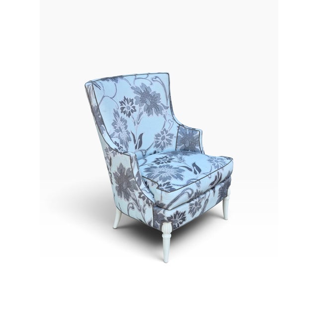 Hickory Chair Company Upholstered Slipper Chair.