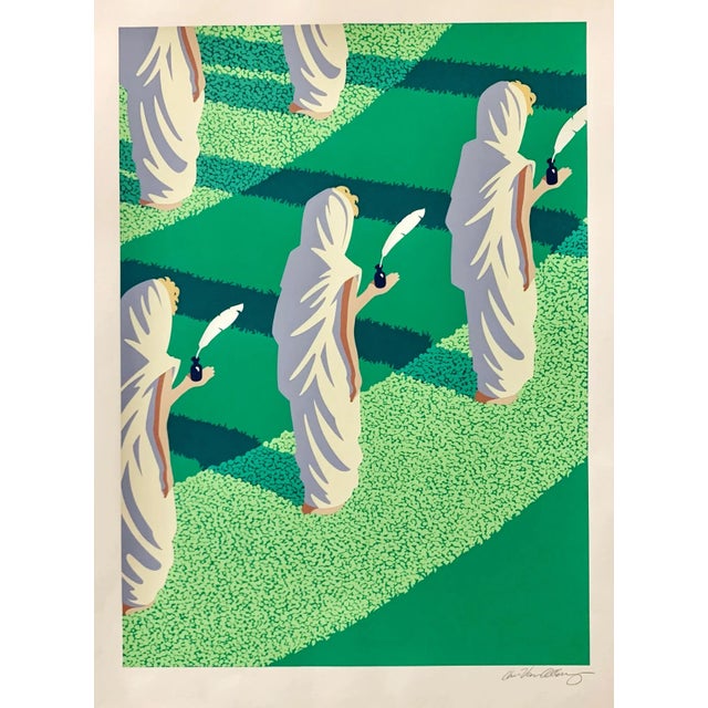 Surrealism Around the Green Gravel, Chris Van Allsburg Screen Print For Sale - Image 3 of 3