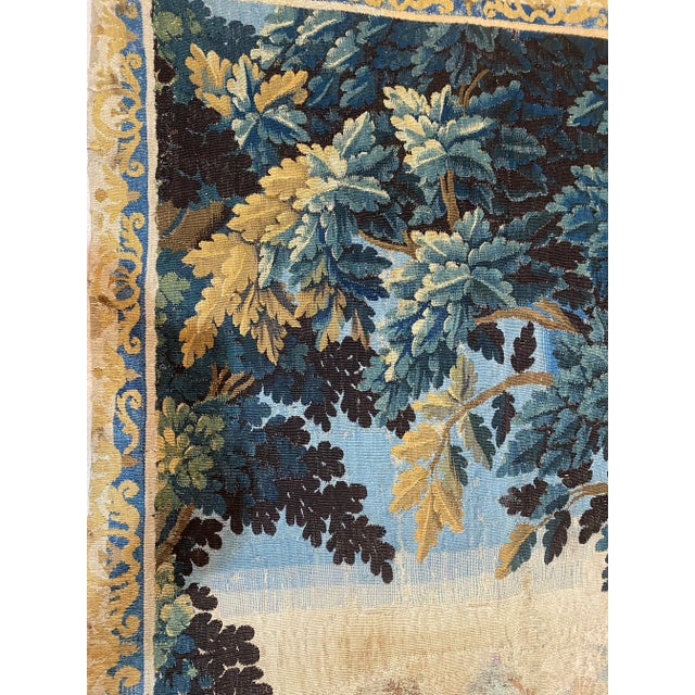 Green 17th Century French Tapestry For Sale - Image 8 of 10