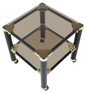 Small Mid-Century Italian Glass Table from Vet For, 1980s