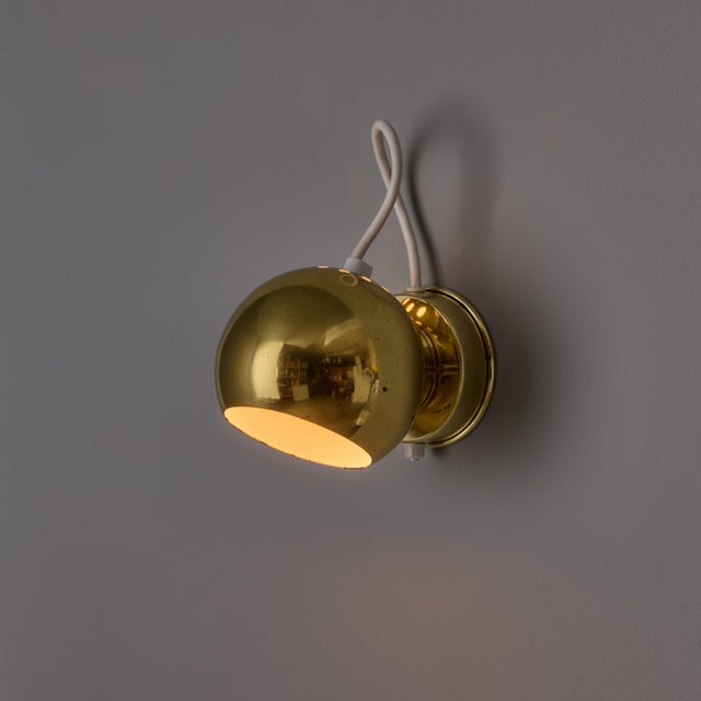 Mid-Century Modern 1970s Goffredo Reggiani 'Eyeball' Adjustable Perforated Metal Wall Lamps - a pair For Sale - Image 3 of 18