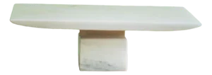 Minimalist European White Greek Marble and Bronze Server Ware by Maria Vidali for Tinos and Athens