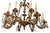 Antique Spanish Brass 6-Arm Heavy Chandelier With Crystal For Sale - Image 12 of 12