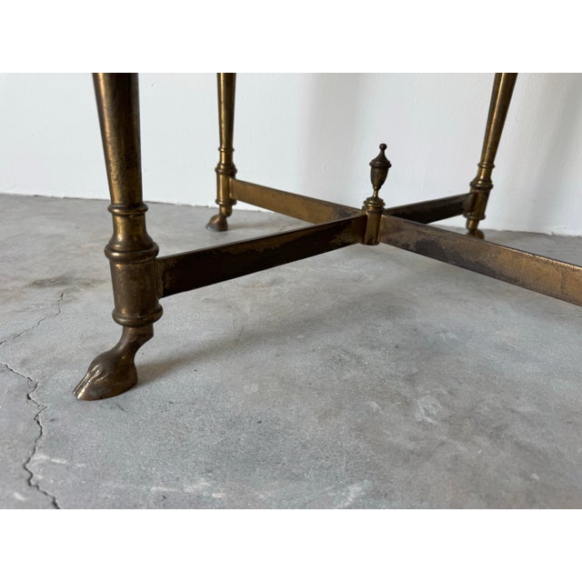 Italian Hollywood Regency Maison Jansen - End Table With Hoof Feet Detail For Sale - Image 9 of 10