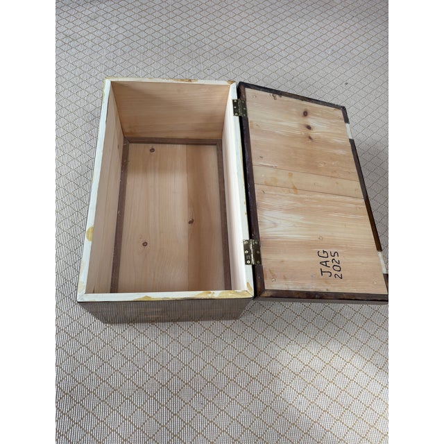 Hand Made, Hand Painted Sea Chest For Sale - Image 4 of 4