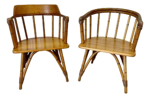 Vintage Heywood Wakefield Ashcraft Line Captains Chairs – Set of 2