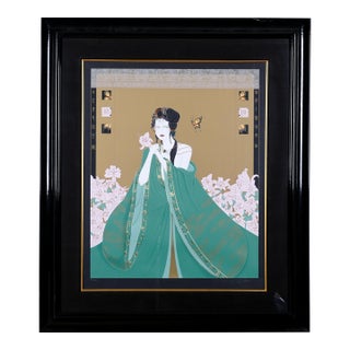Lillian Shao "Flora's Dream" Artist Hand Signed & Numbered Limited Edition 43/300 Framed & Matted Serigraph For Sale