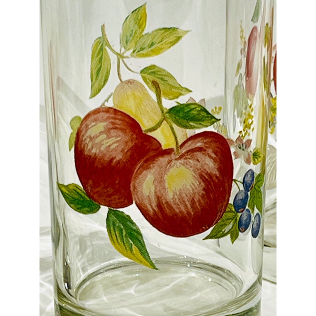 Set of 4 Vintage Corelle Chutney 16 Oz Tumblers Fruit Harvest For Sale - Image 4 of 5