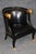 20th C Pair French Directoire Style Ebonized and Gilt Ramshead Club Chairs For Sale - Image 12 of 13