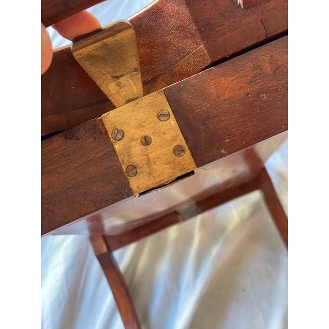 Mid 20th Century Anglo-Indian Folding Rosewood Tray/Butler's Table With Mixed Metal Inlay For Sale - Image 6 of 10