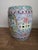 Vintage Chinese Hand-Painted Porcelain Garden Stool / Drum Stool With Floral & Figural Motif For Sale - Image 4 of 9