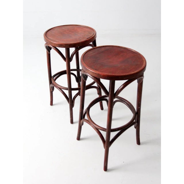 Mid 20th Century Mid-Century Bentwood Stools For Sale - Image 5 of 12