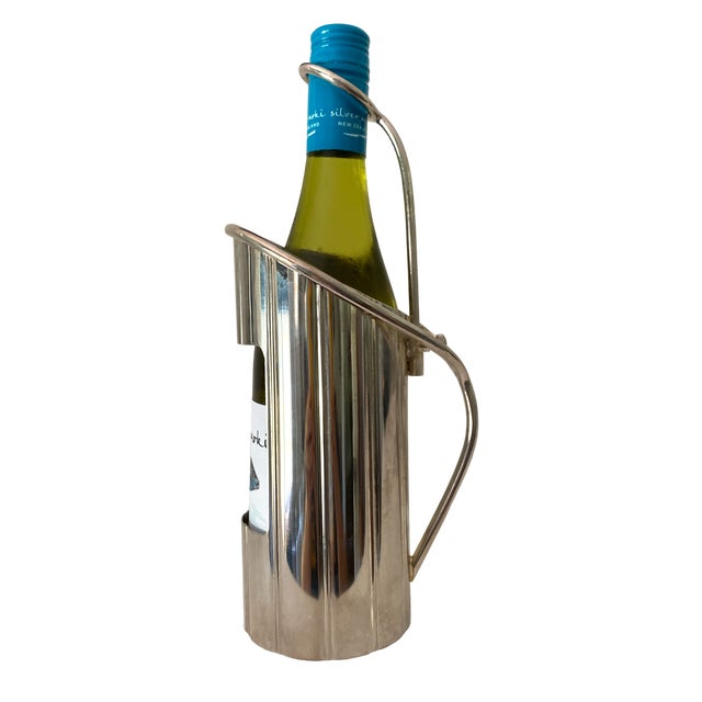 1950s French Silver-Plated Wine Bottle Holder For Sale In Jacksonville, FL - Image 6 of 9