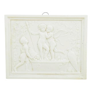 Biscuit Wall Relief with Putti after B. Thorvaldsen from Bing & Grøndahl, 1870s For Sale