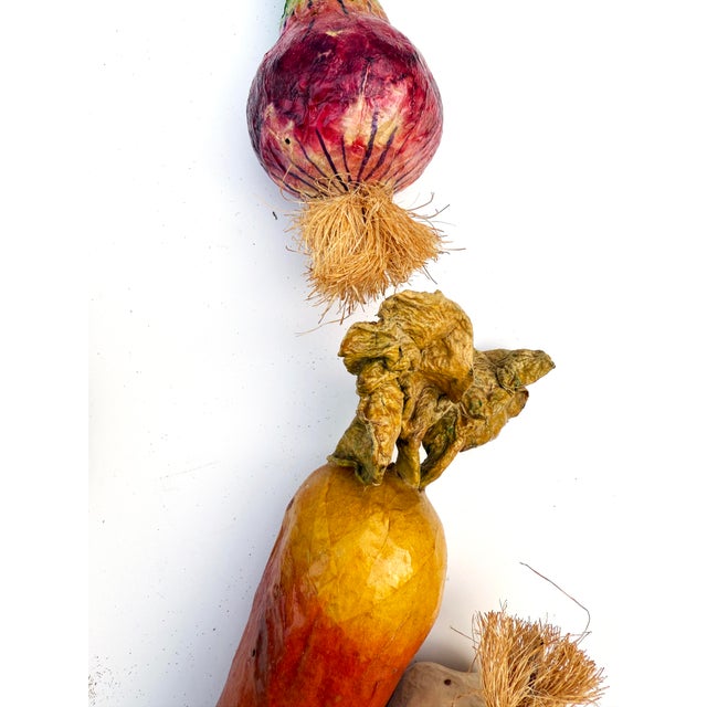 Vintage Handmade Papier-Mâché Vegetables - Set of 10 For Sale In Buffalo - Image 6 of 8