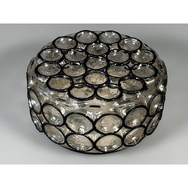 Vintage Ceiling Lamp in Glass and Metal from Glashütte Limburg, Germany, 1960s For Sale - Image 4 of 18