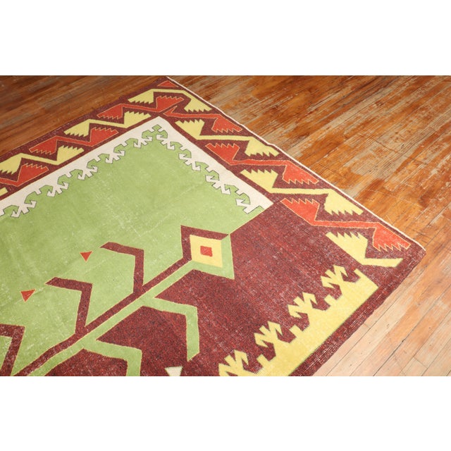 Textile Zabihi Collection Eclectic Turkish Deco Zeki Muren Rug - 6'9" x 9'6" For Sale - Image 7 of 11