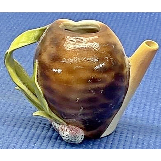 1980s Ceramic Seashell Creamers or Teapots- Set of 6 For Sale In West Palm - Image 6 of 9