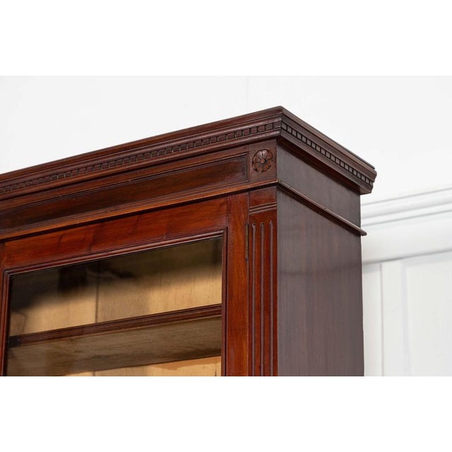 Wood English Glazed Mahogany Bookcase, 1860s For Sale - Image 7 of 18