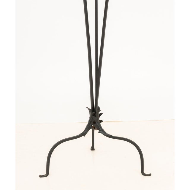 Arts and Crafts Style Copper Brazier on Wrought Iron Tripod Stand For Sale - Image 4 of 7
