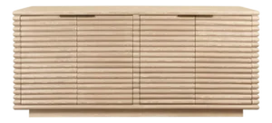 Matthew Izzo Home Giovanni Cerused Oak Four Door Buffet With Brass Hardware